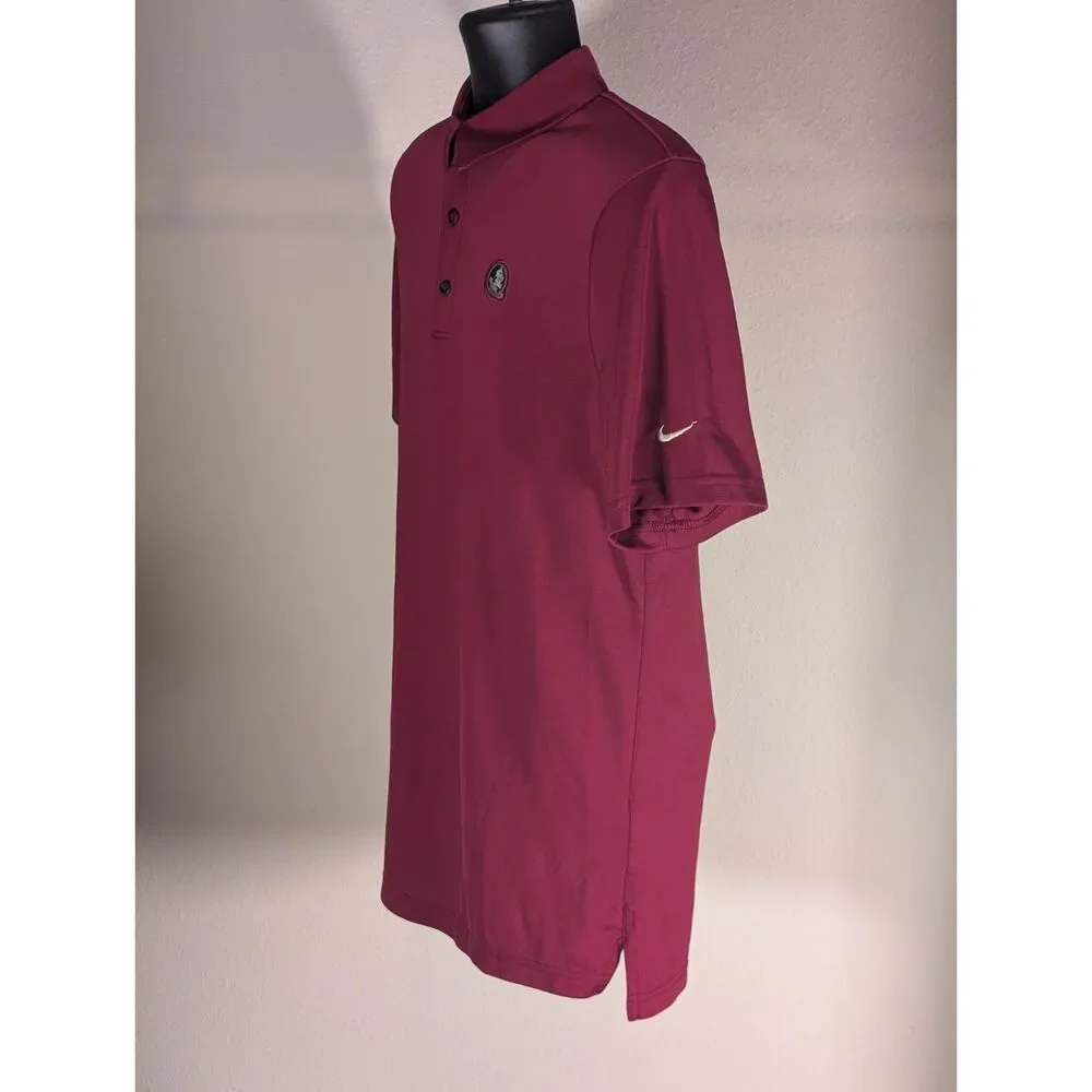 Nike Florida State Seminoles FSU Dri-FIT Polo Shirt Garnet Men’s Medium NCAA